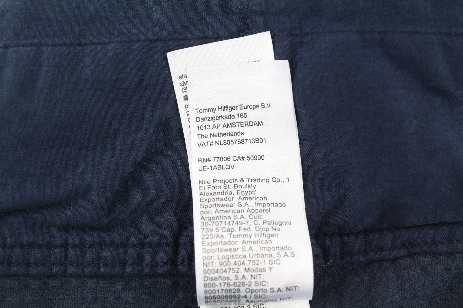 TOMMY HILFIGER kardiganinis švarkas, vienspalvis, vyriškas, mėlynas, su sagomis užsegimu, RRP158