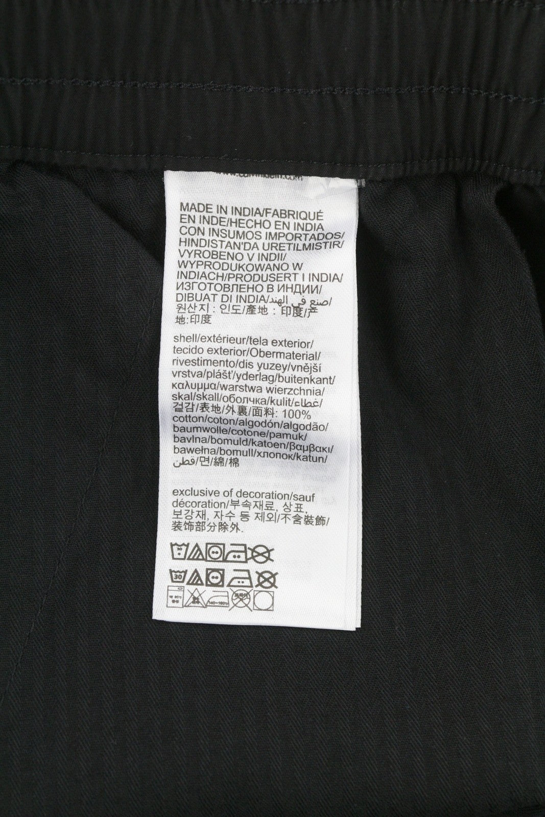 CALVIN KLEIN Utility Cotton Pop vyriškos kelnės M juodos krovininės su elastingu juosmeniu logotipu 