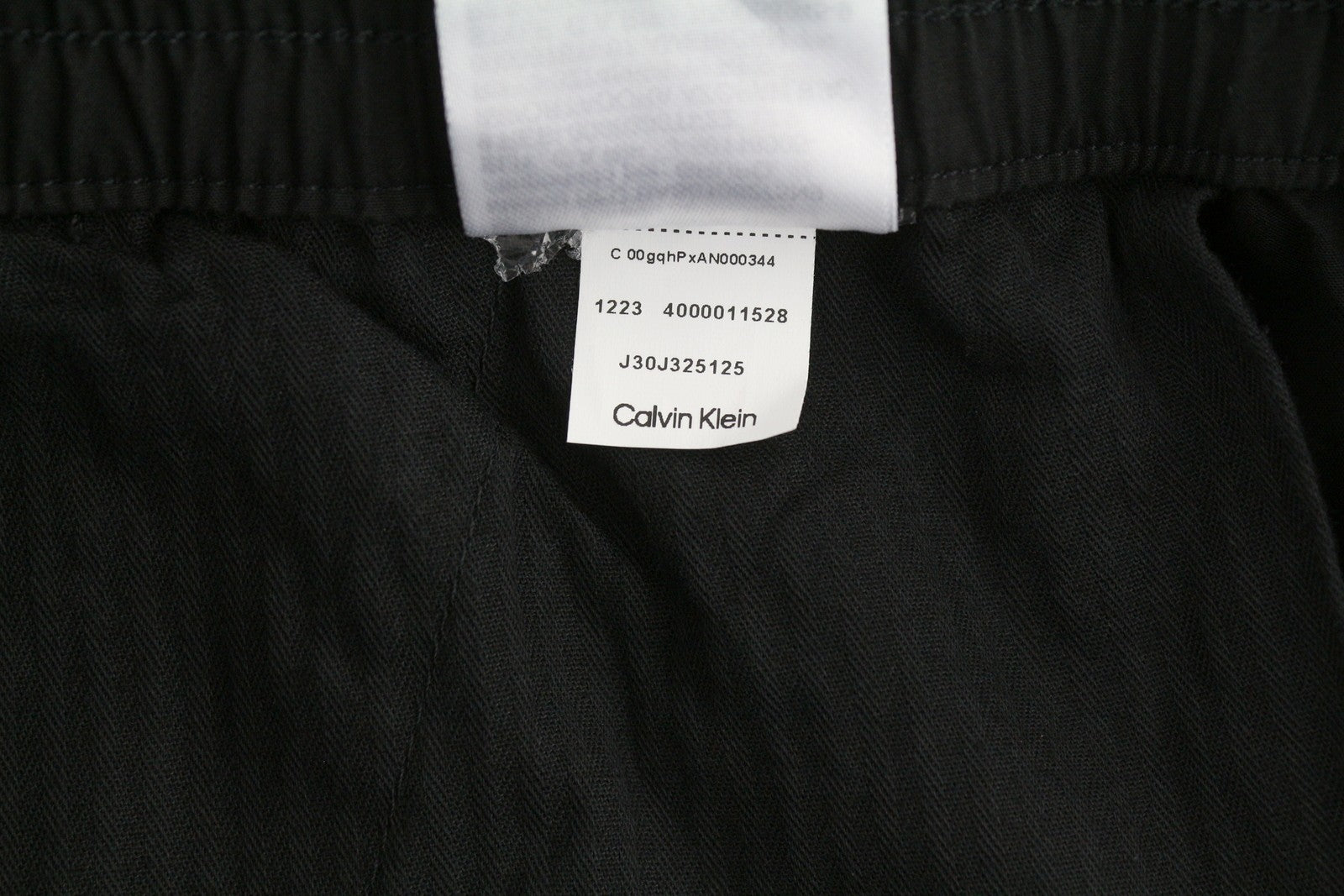 CALVIN KLEIN Utility Cotton Pop vyriškos kelnės M juodos krovininės su elastingu juosmeniu logotipu 