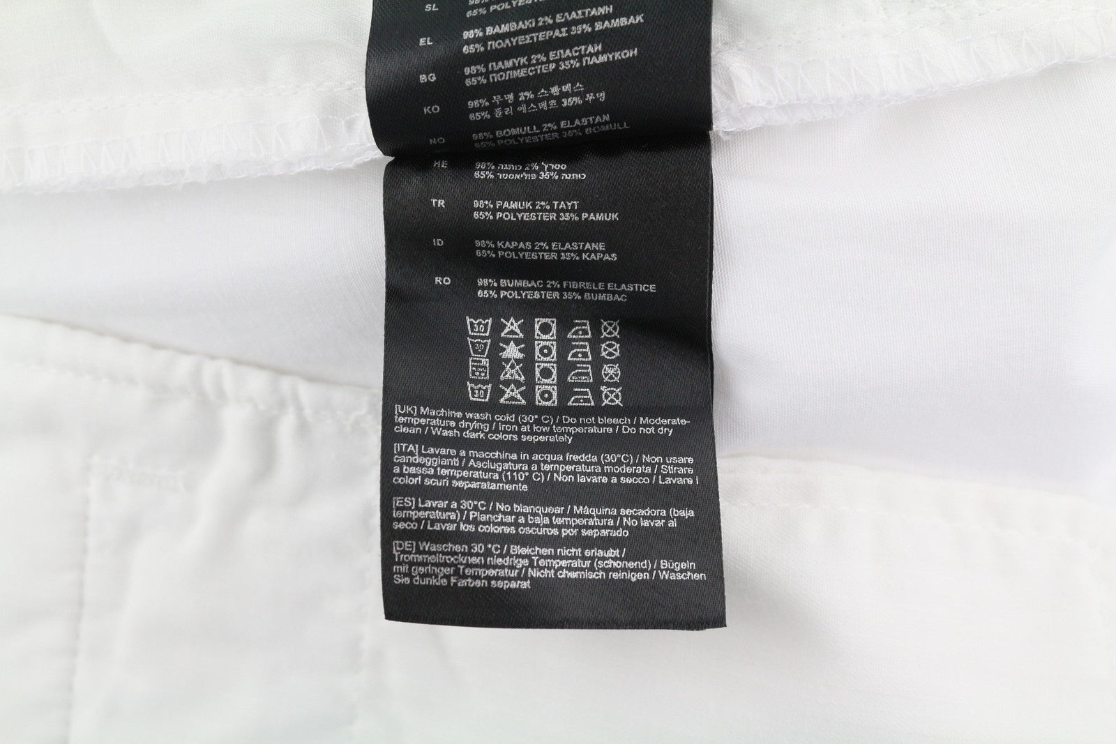 ANTONY MORATO vyriškos kelnės W36 baltos chino stiliaus, plonas kirpimas, plokščia priekine užtrauktuku, laisvalaikio stiliaus. 