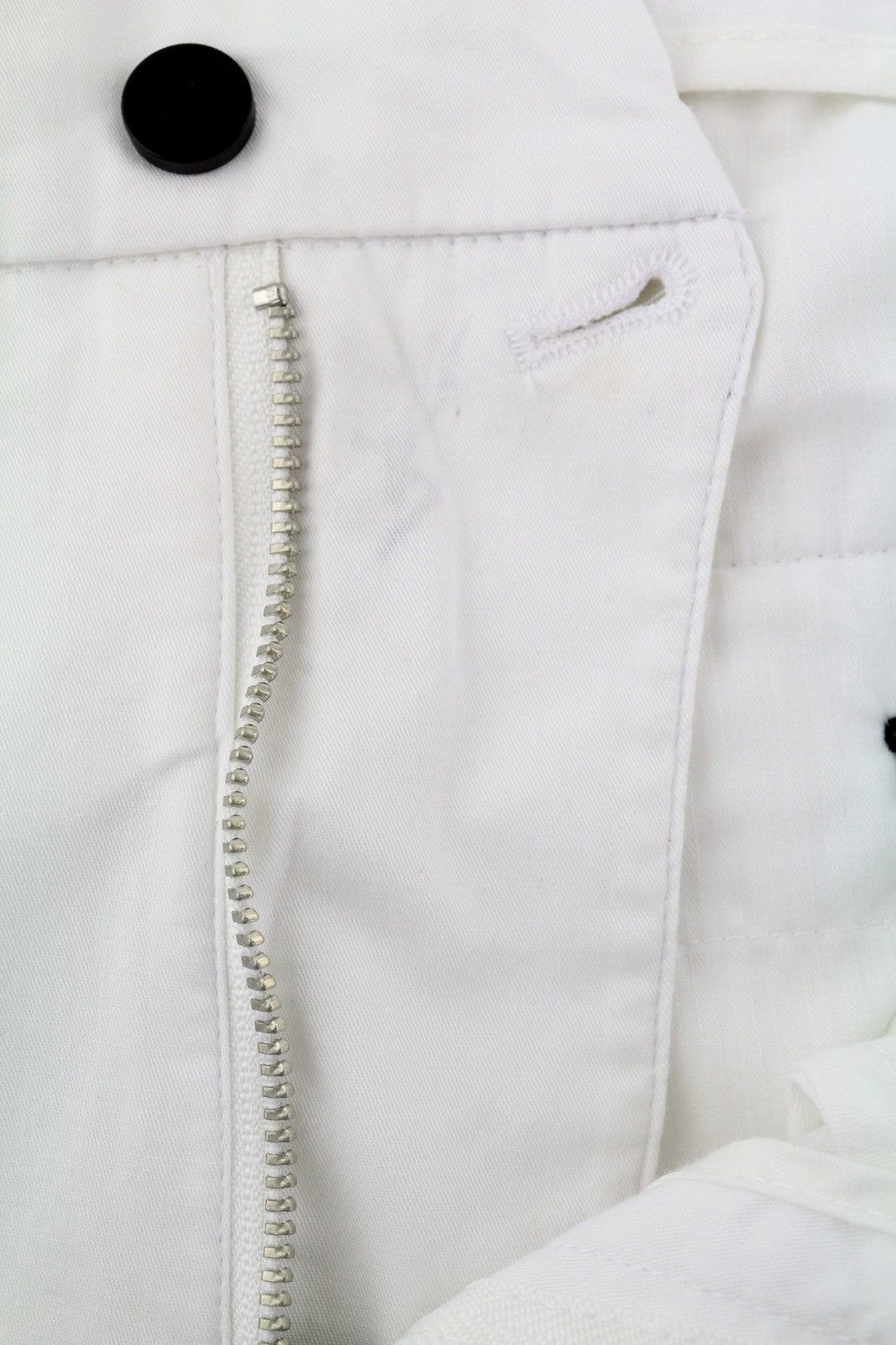 ANTONY MORATO vyriškos kelnės W36 baltos chino stiliaus, plonas kirpimas, plokščia priekine užtrauktuku, laisvalaikio stiliaus. 