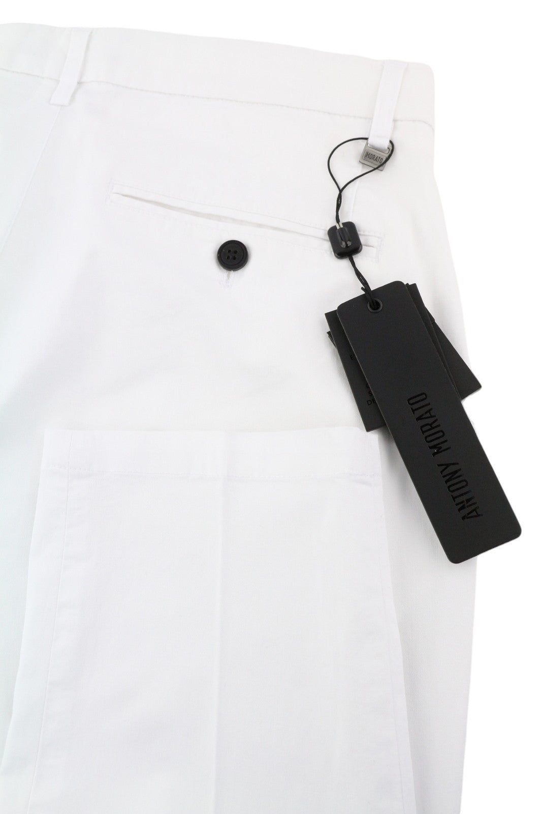 ANTONY MORATO vyriškos kelnės W36 baltos chino stiliaus, plonas kirpimas, plokščia priekine užtrauktuku, laisvalaikio stiliaus. 