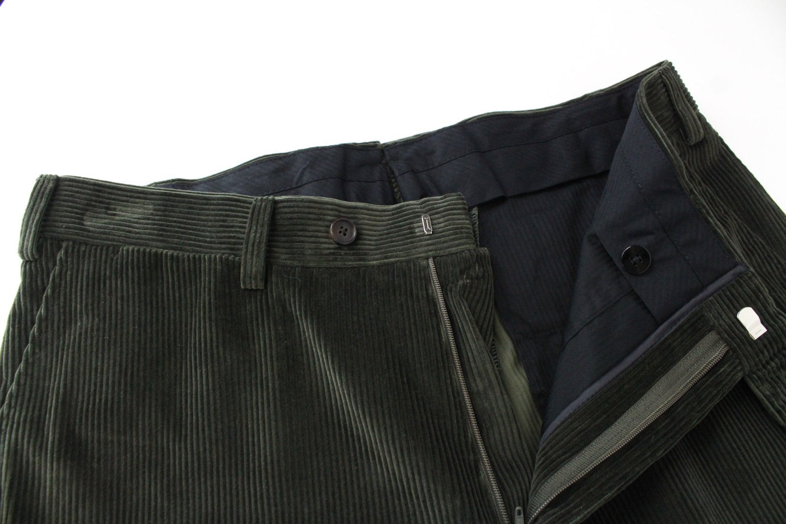 SUITSUPPLY La Spalla Men's Suit UK36R Corduroy Lined Green Pure Cotton 3-Piece