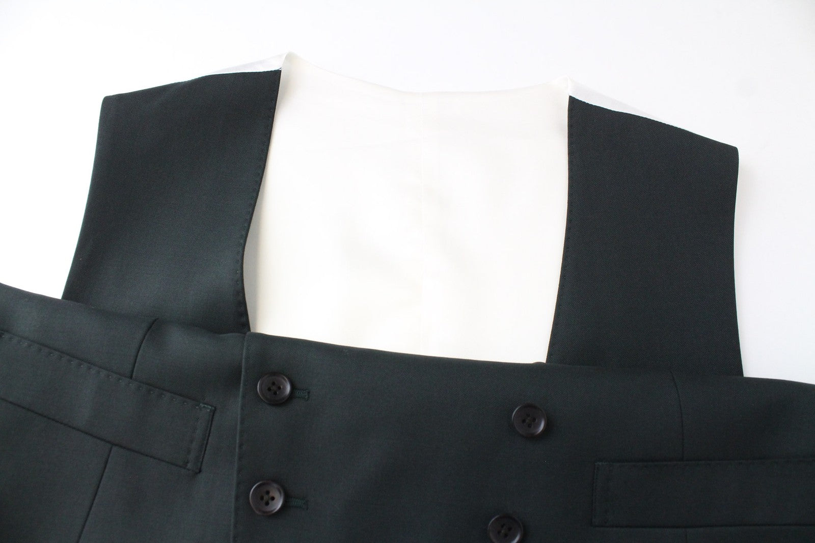 SUITSUPPLY Lazio Men's Suit UK36R Dark Green Slim 3-Piece Wool S110 Perennial