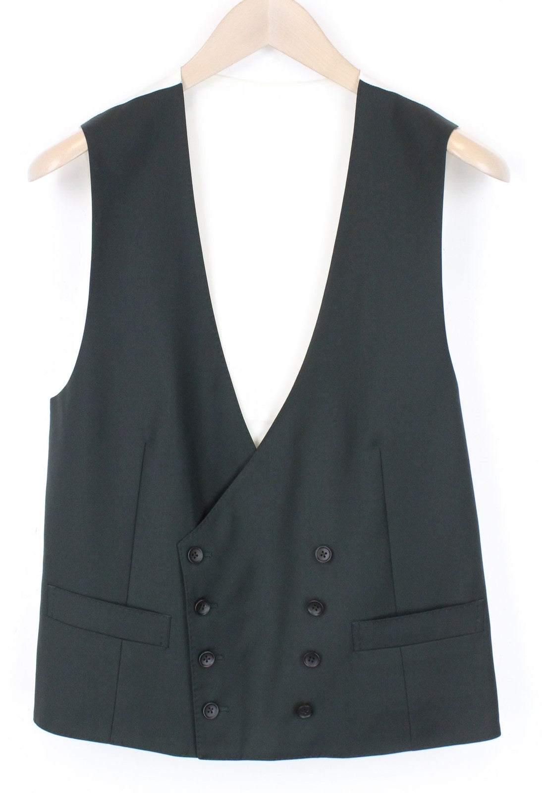 SUITSUPPLY Lazio Men's Suit UK36R Dark Green Slim 3-Piece Wool S110 Perennial