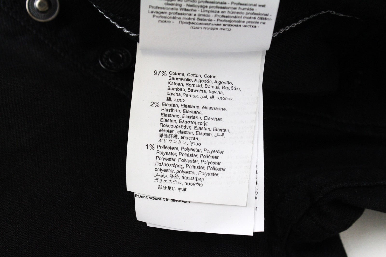 REPLAY Grover vyriški džinsai W31/L34 tiesūs juodi su 5 kišenėmis, tamprūs, laisvalaikio stiliaus 