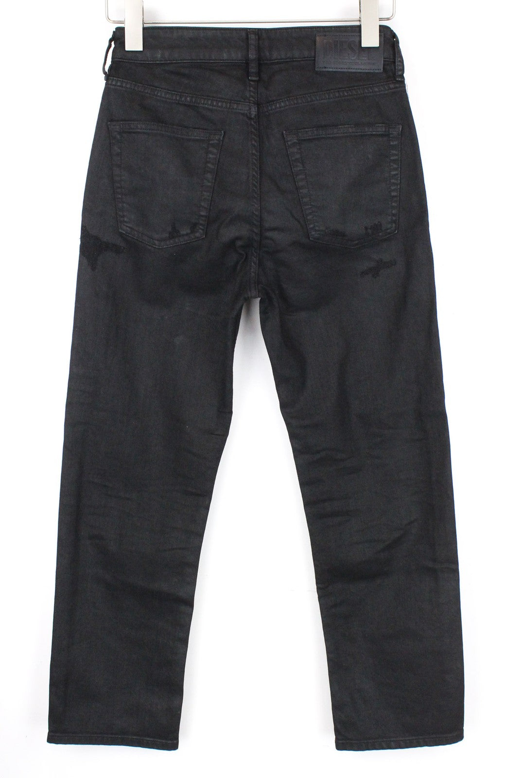 DIESEL Aryel 069JD Women's Jeans W25/L32 Straight Black Cotton Blend Stretch