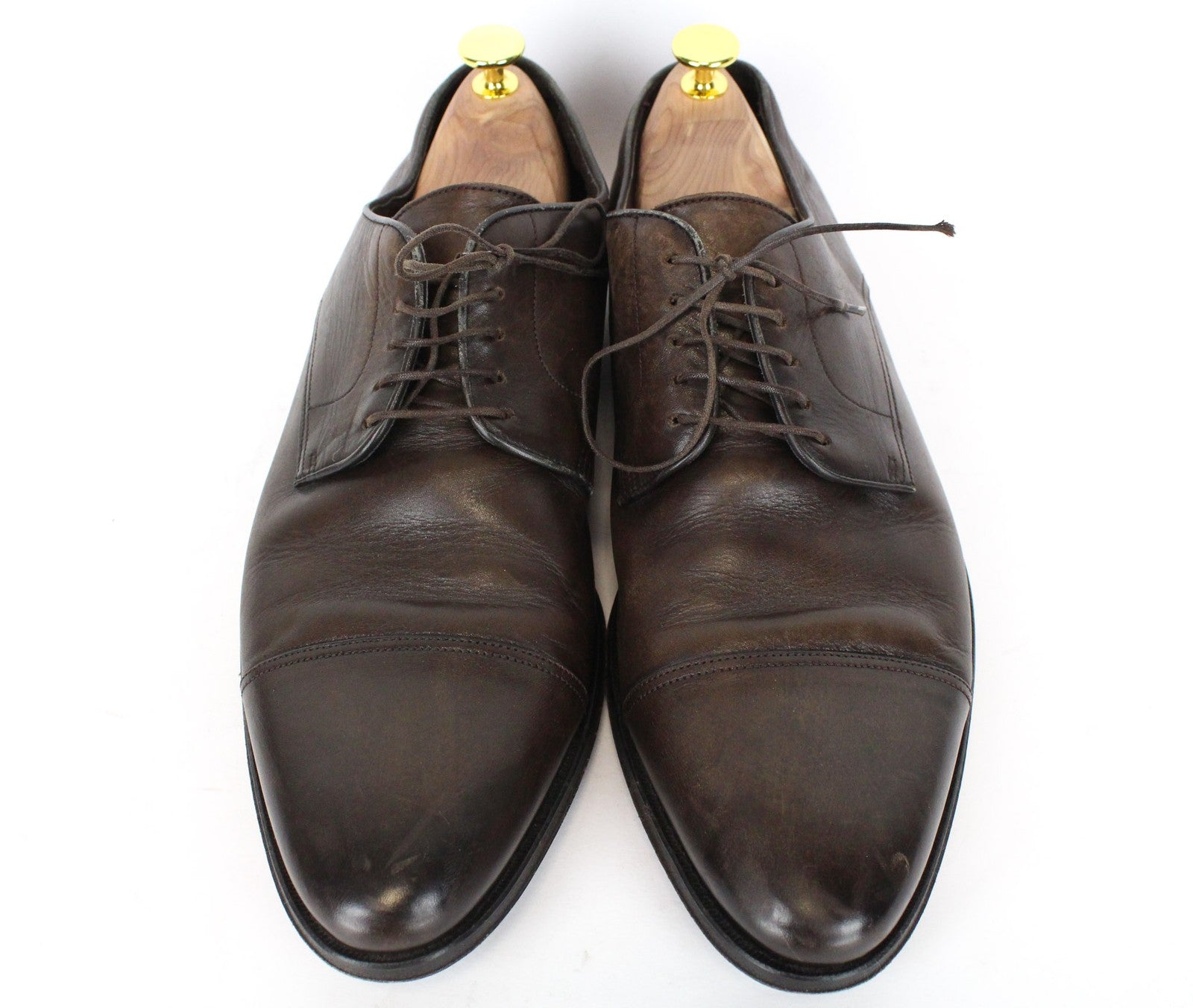 SUITSUPPLY Men's Formal Shoes EU43.5 Dark Brown Leather Lace-Up Classic Oxfords