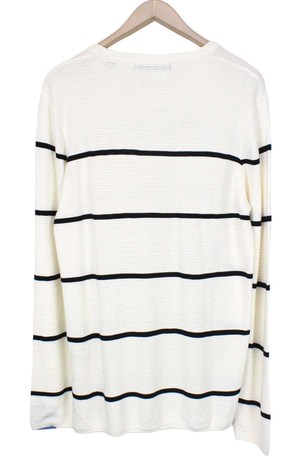 SCOTCH &amp; SODA Ams Couture vyriškas megztinis L dydžio balkšvas, aptemptas, dryžuotas megztinis 