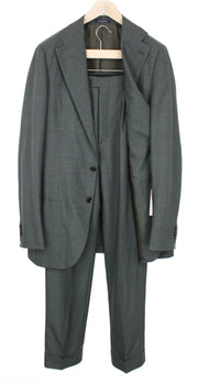 SUITSUPPLY La Spalla Men's Suit UK42L Single-Breast Green Pure Wool Two-Piece