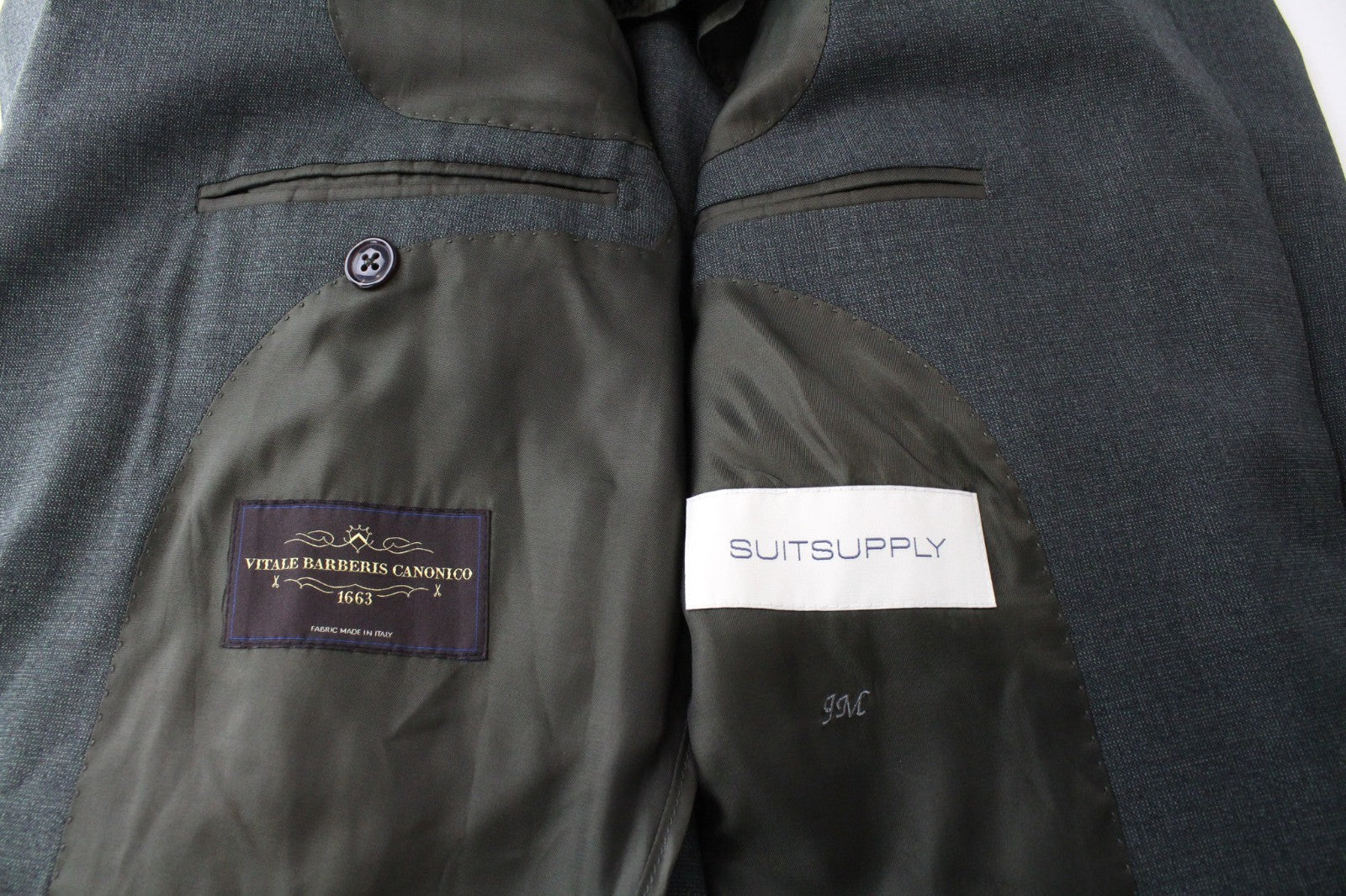 SUITSUPPLY La Spalla Men's Suit UK42L Single-Breast Green Pure Wool Two-Piece