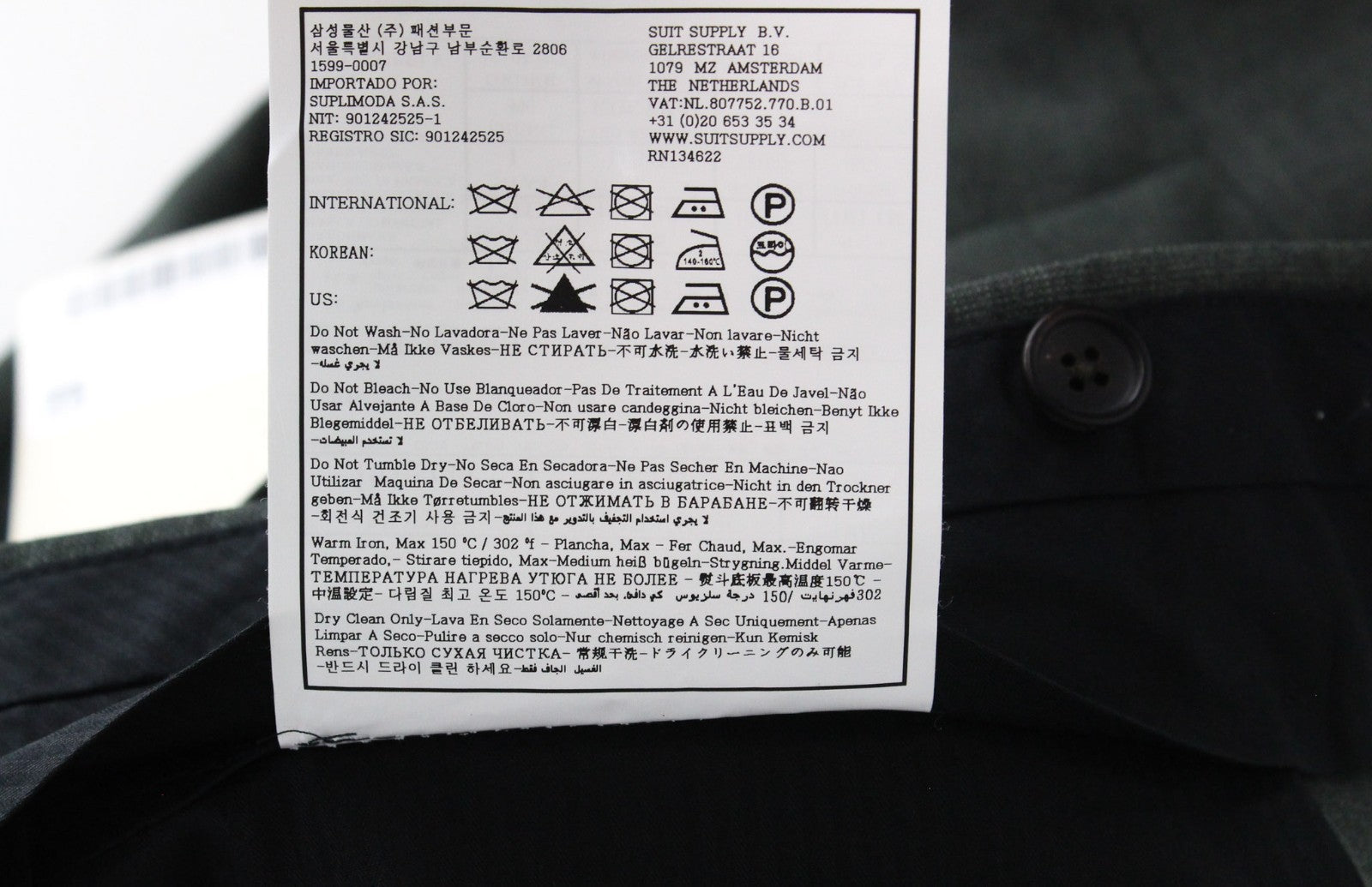 SUITSUPPLY La Spalla Men's Suit UK42L Single-Breast Green Pure Wool Two-Piece