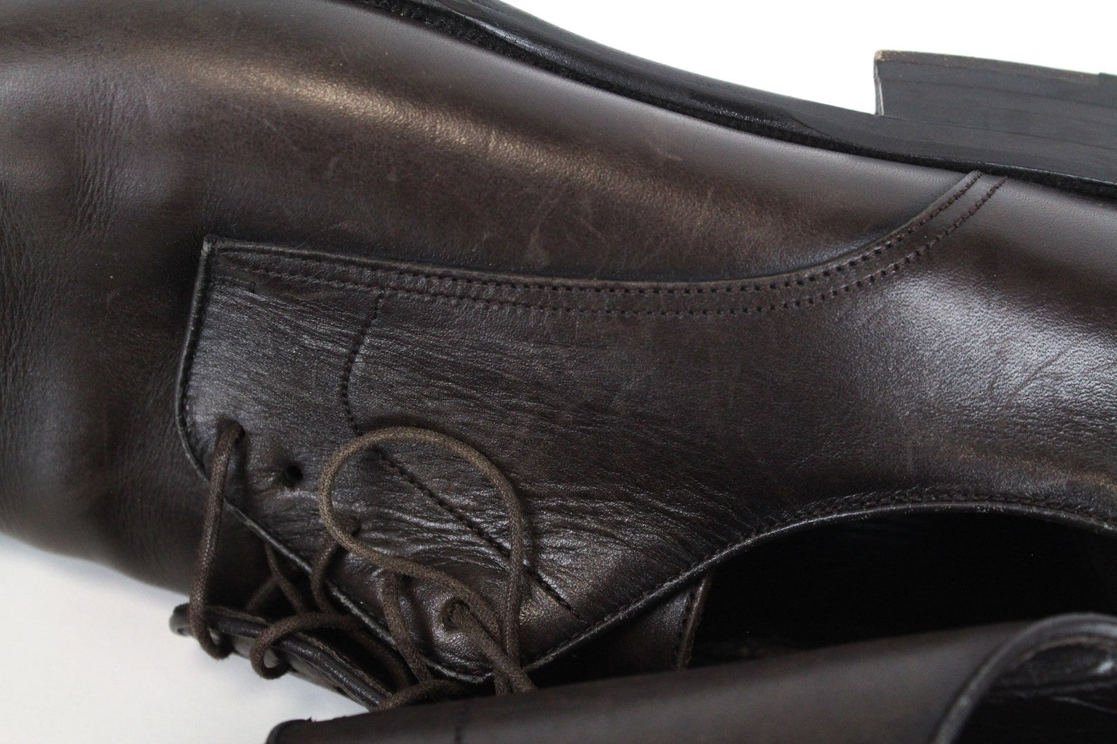 SUITSUPPLY Men's Formal Shoes EU44 Brown Leather Classic Low-Top Lace-Up Style