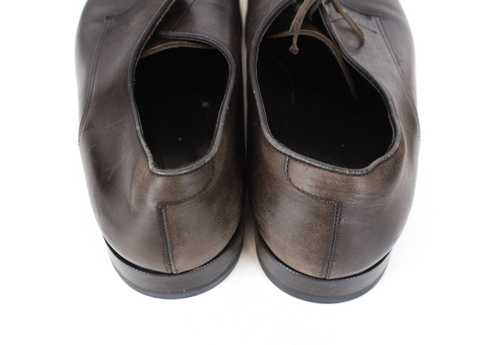 SUITSUPPLY Men's Formal Shoes EU44 Brown Leather Classic Low-Top Lace-Up Style