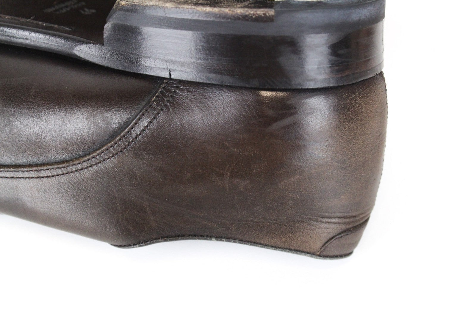 SUITSUPPLY Men's Formal Shoes EU44 Brown Leather Classic Low-Top Lace-Up Style