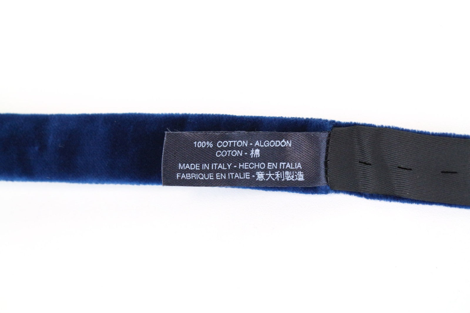 SUITSUPPLY vyriškas kaklaraištis ~93x7,4 cm mėlynas aksominis grynos medvilnės klasikinis drugelio kaspino formos kaklaraištis 