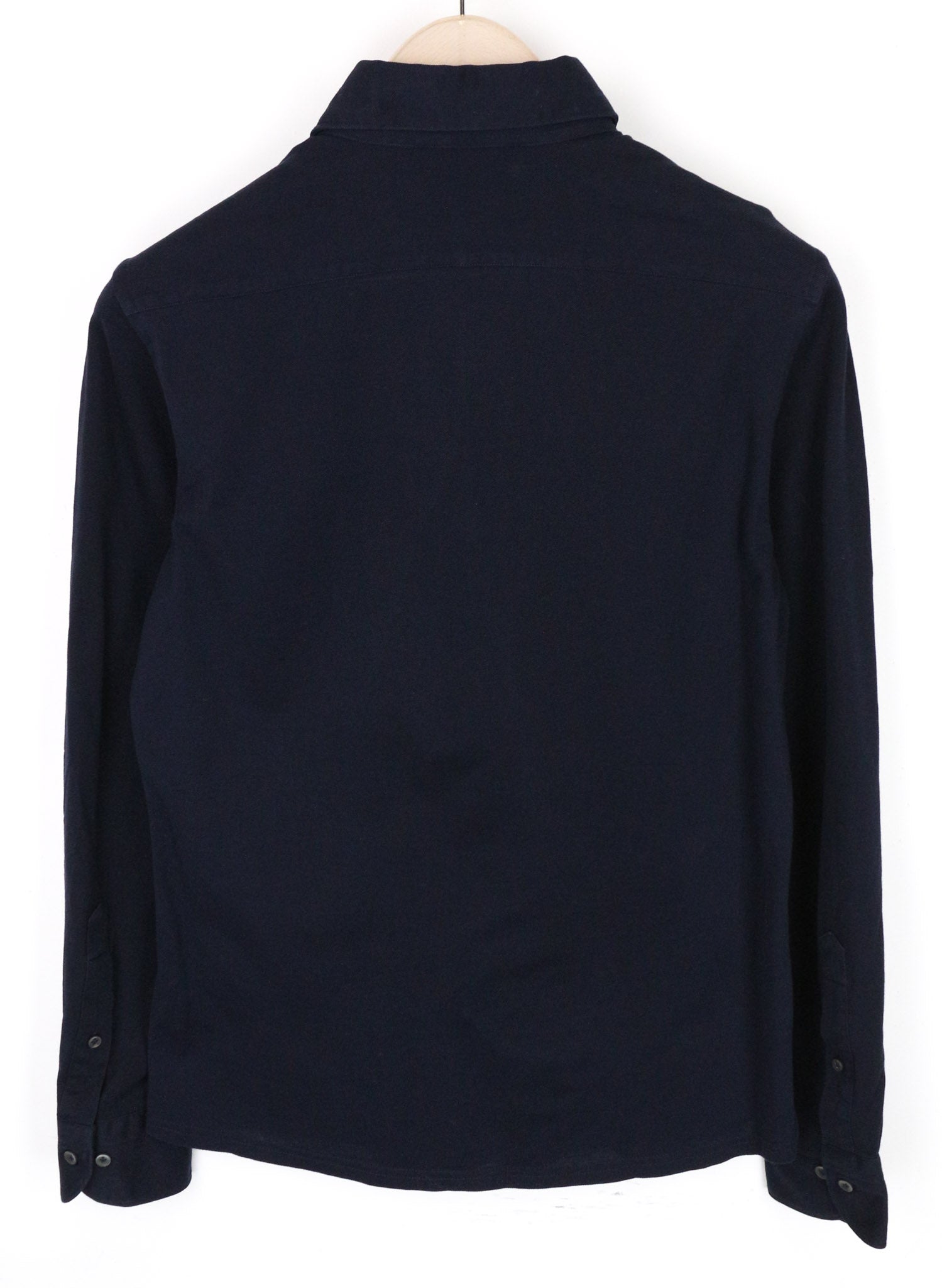 SUITSUPPLY vyriški marškinėliai 37/38/14.5/15 ypač ploni polo marškinėliai iš tamsiai mėlynos spalvos grynos medvilnės 