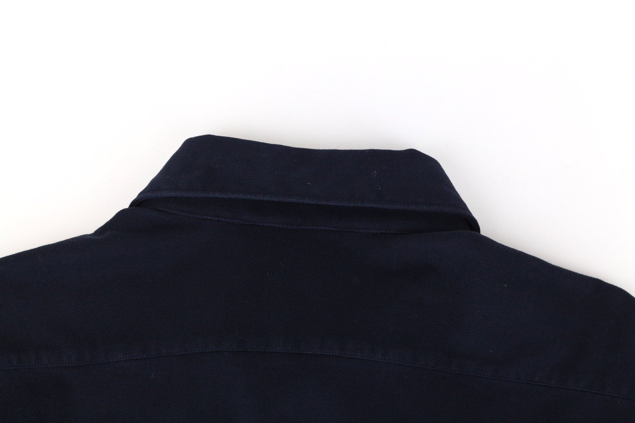 SUITSUPPLY vyriški marškinėliai 37/38/14.5/15 ypač ploni polo marškinėliai iš tamsiai mėlynos spalvos grynos medvilnės 