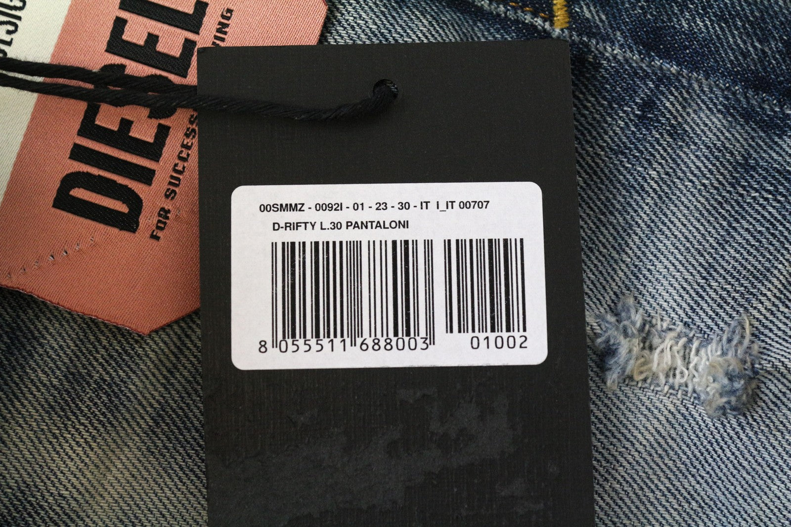 DIESEL D-Rifty 0092I Women's Jeans W23/L30 Slim Distressed Low Rise Blue Girls