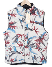 SCOTCH &amp; SODA vyriška liemenė L, balkšva, su lapų raštu, aukštu kaklu, dvipusė, dygsniuota 