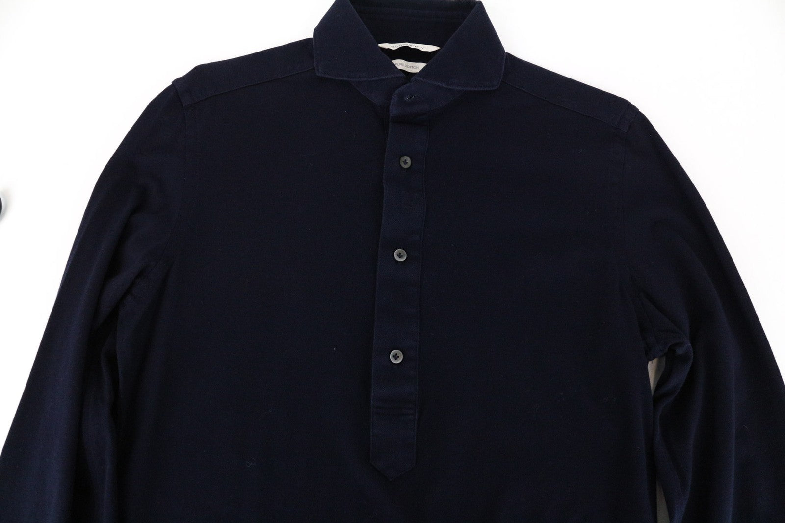 SUITSUPPLY vyriški marškinėliai su plonu kirpimu, 37L/38L/14.5/15L, tamsiai mėlyni, grynos medvilnės polo marškinėliai 