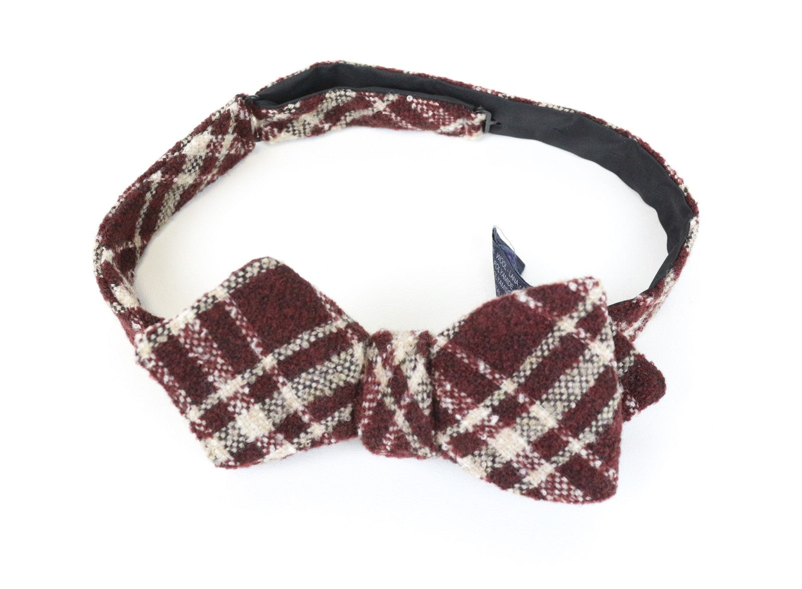 SUITSUPPLY vyriškas kaklaraištis ~93x7,4 cm violetinis vilnos mišinio languotas klasikinis drugelio kaspino raštas 