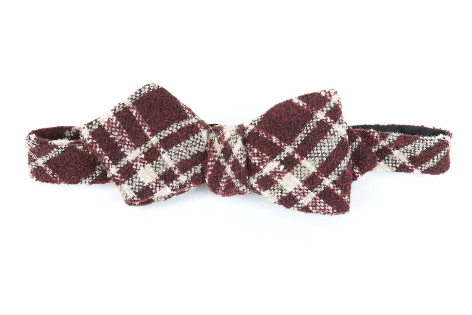 SUITSUPPLY vyriškas kaklaraištis ~93x7,4 cm violetinis vilnos mišinio languotas klasikinis drugelio kaspino raštas 