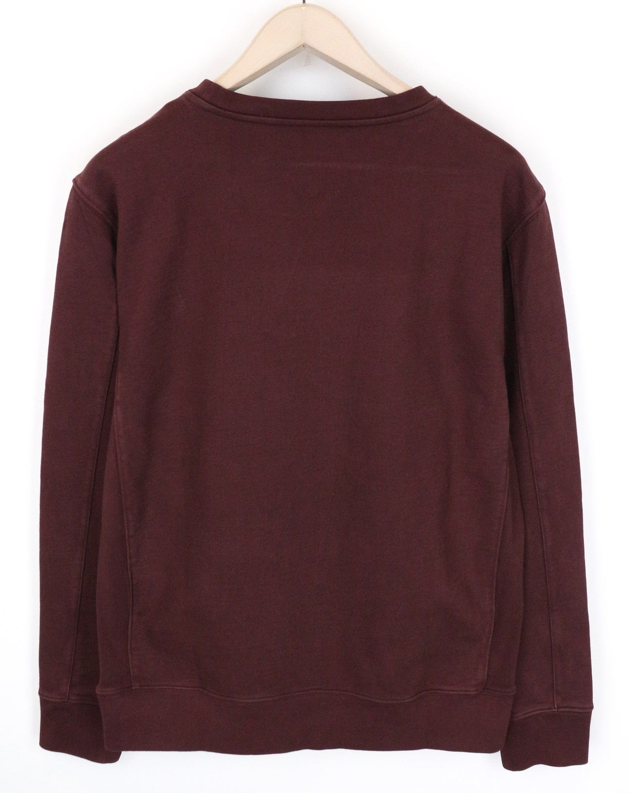 REPLAY vyriškas džemperis L dydžio bordo spalvos laisvalaikio stiliaus su logotipu ir ilgomis rankovėmis 