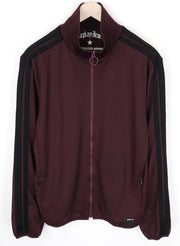 REPLAY riboto leidimo vyriškas džemperis XL dydžio bordo spalvos su užtrauktuku ilgomis rankovėmis 