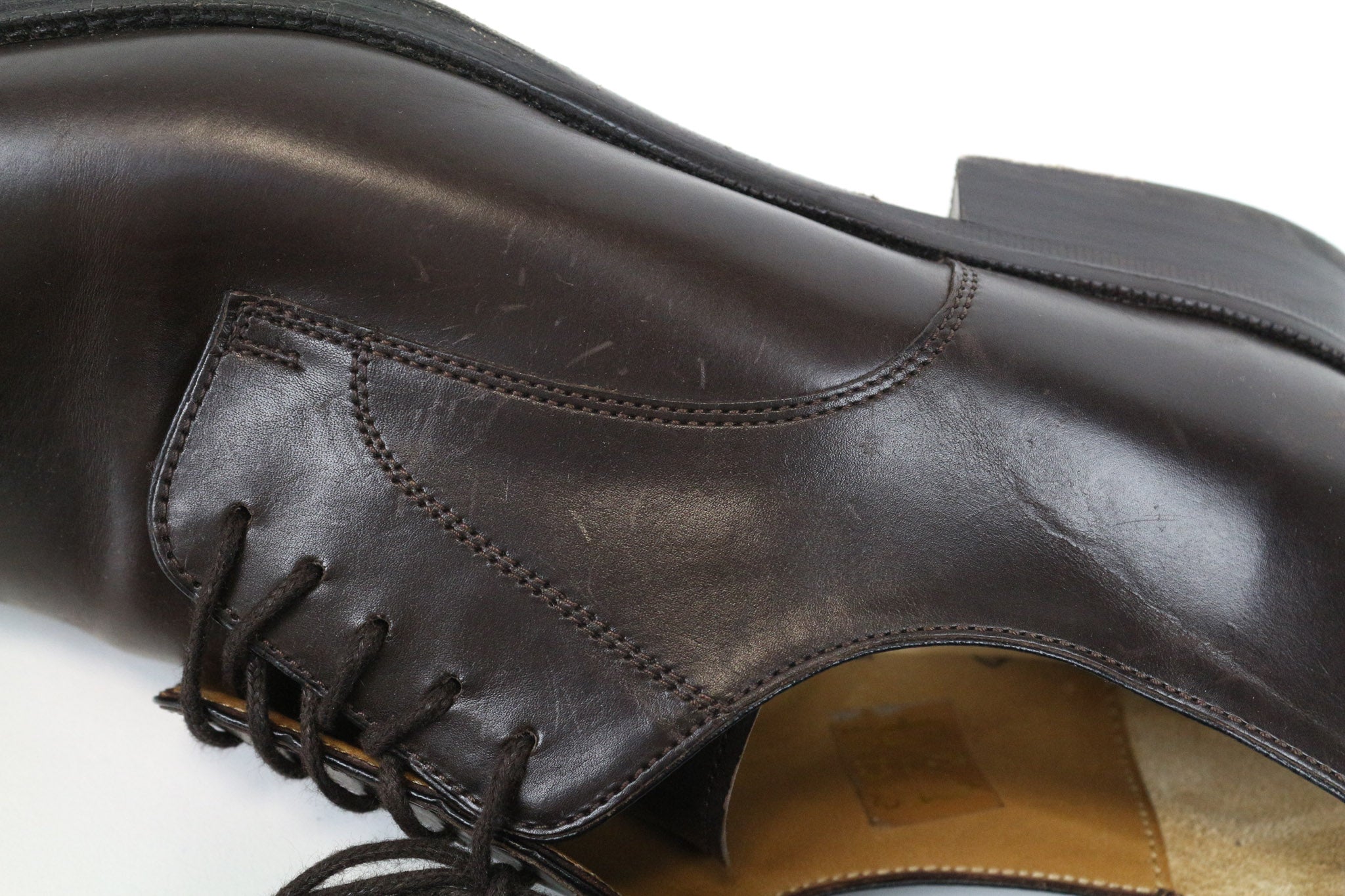 SUITSUPPLY vyriški batai, EU41.5, tamsiai rudi, klasikiniai, oksfordo stiliaus, grynos veršiuko odos 