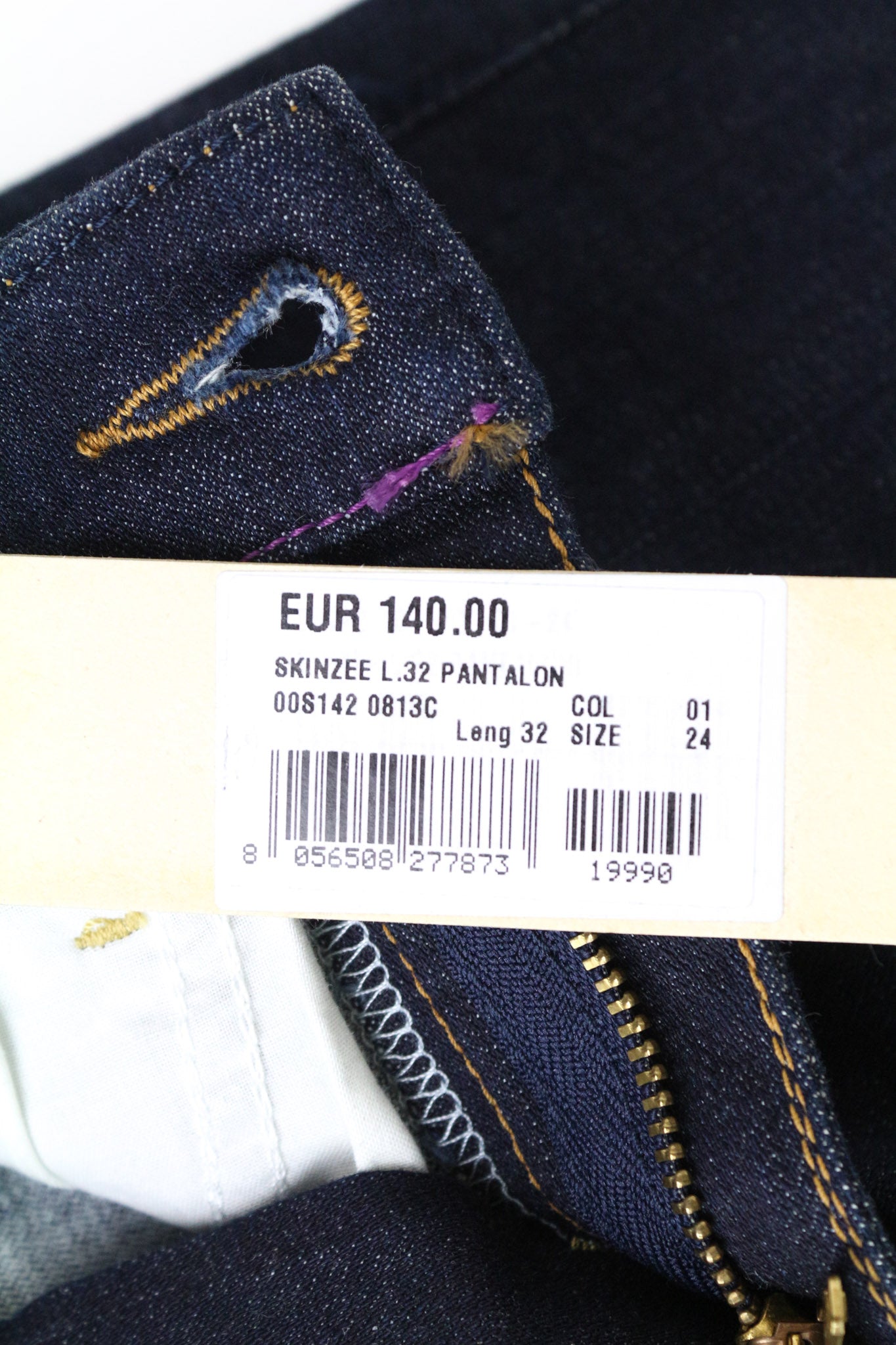 DIESEL Skinzee 0813C Women's Jeans W24/L32 Blue Girls Super Slim Skinny Stretch