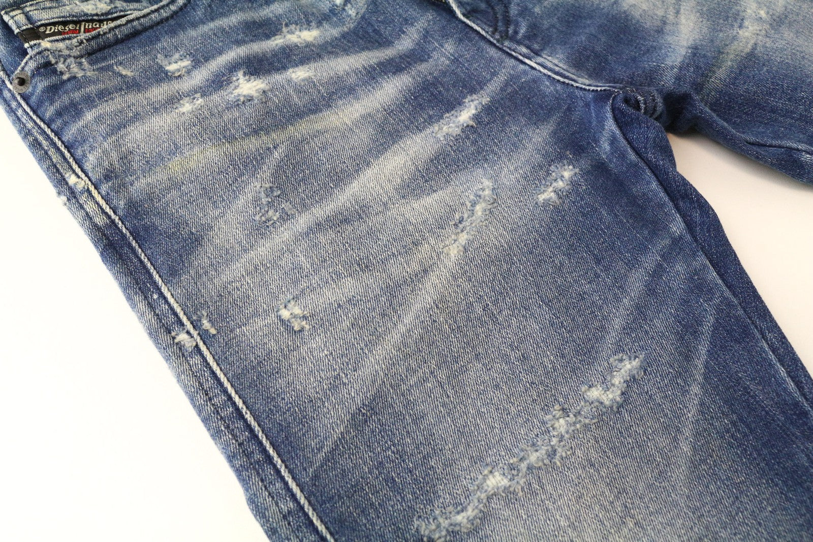 DIESEL D-Reeft-T 0870Q vyriški džinsai W26 mėlyni Jogg Sweat Stretch Super Skinny berniukams 