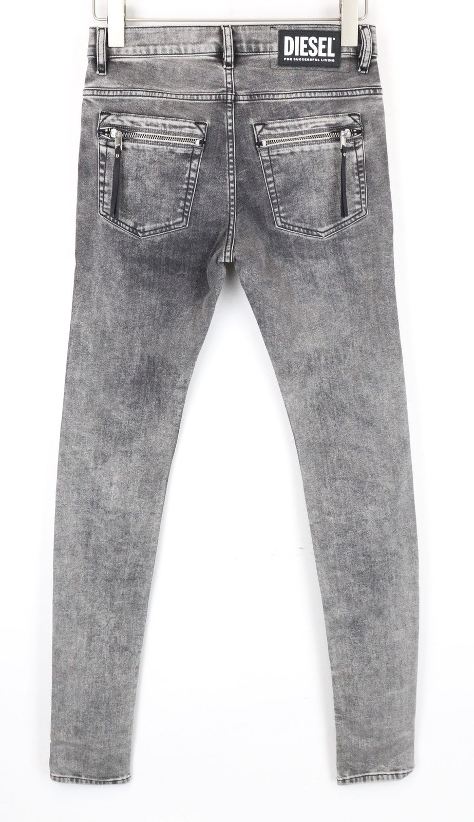 DIESEL D-Amny 069FJ vyriški džinsai W26/L32 vidutinio pilkumo, tamprūs, aptempti, su užtrauktuku berniukams 
