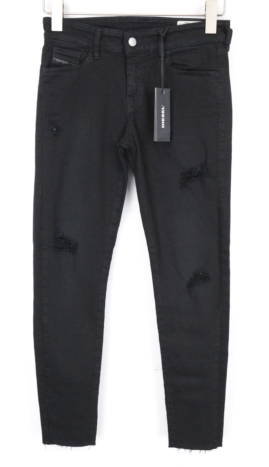 DIESEL Slandy-Ankle 084EX Women's Jeans W27/L32 Black Super Slim Stretch Skinny