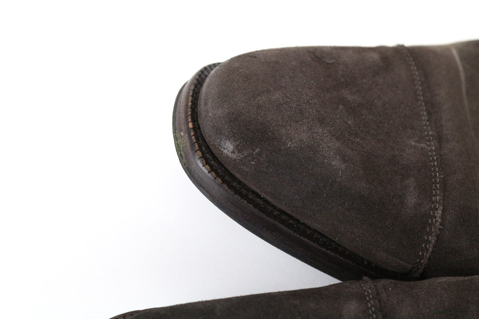 SUITSUPPLY vyriški batai, EU43, tamsiai rudi, zomšiniai, odiniai, dvigubais dirželiais, formalūs 