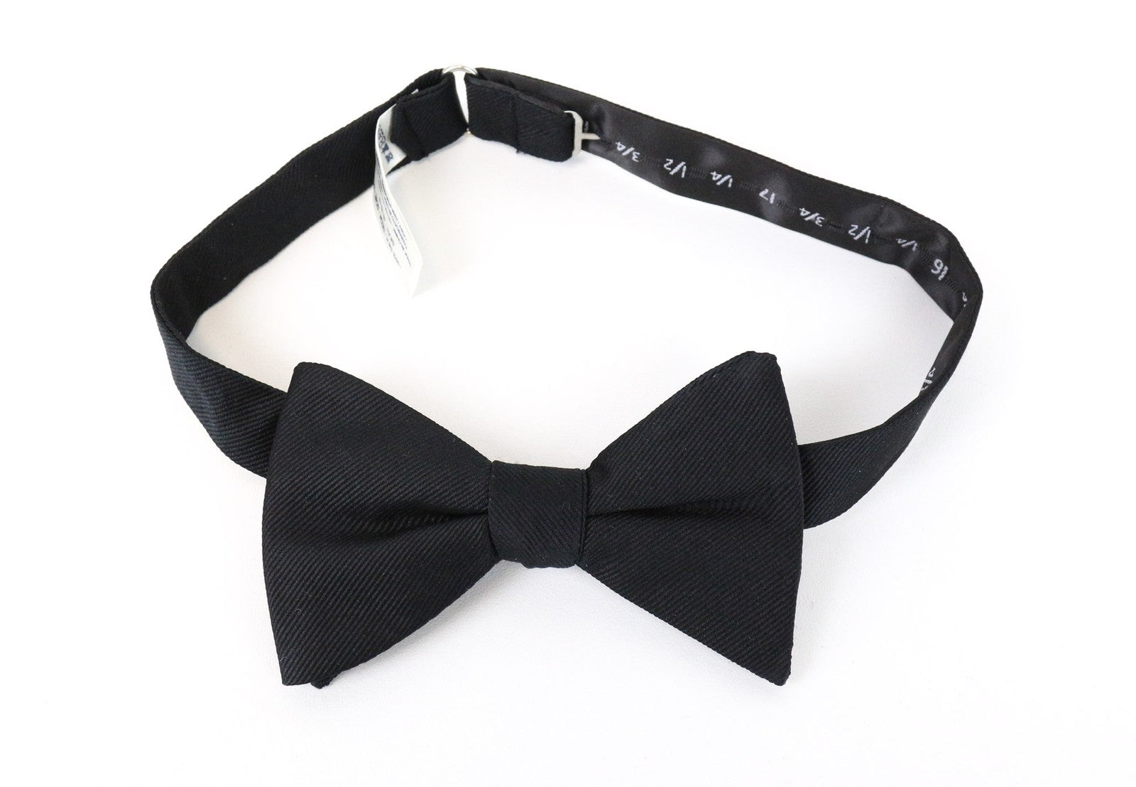 SUITSUPPLY Men's Tie 93x7.4 cm Black Pure Silk Formal Classic Butterfly Twill