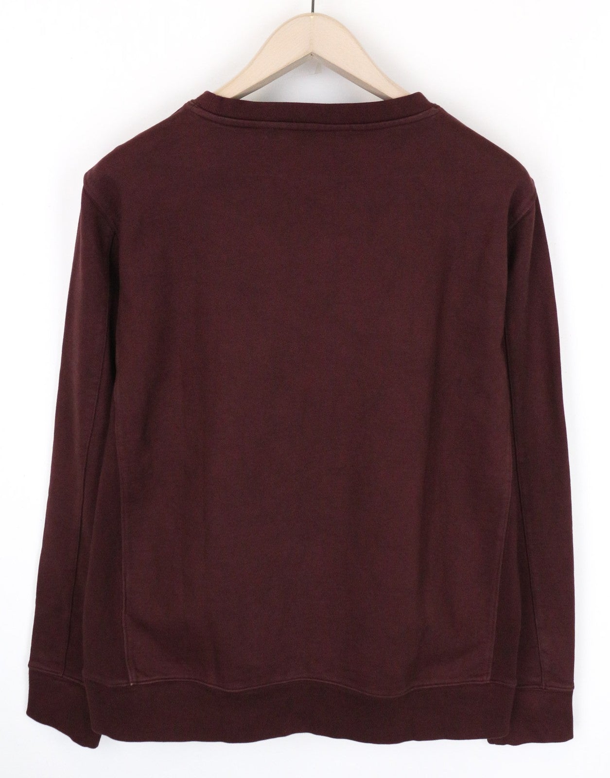 REPLAY vyriškas džemperis L dydžio bordo spalvos ilgomis rankovėmis su logotipu, gryna medvilnė 