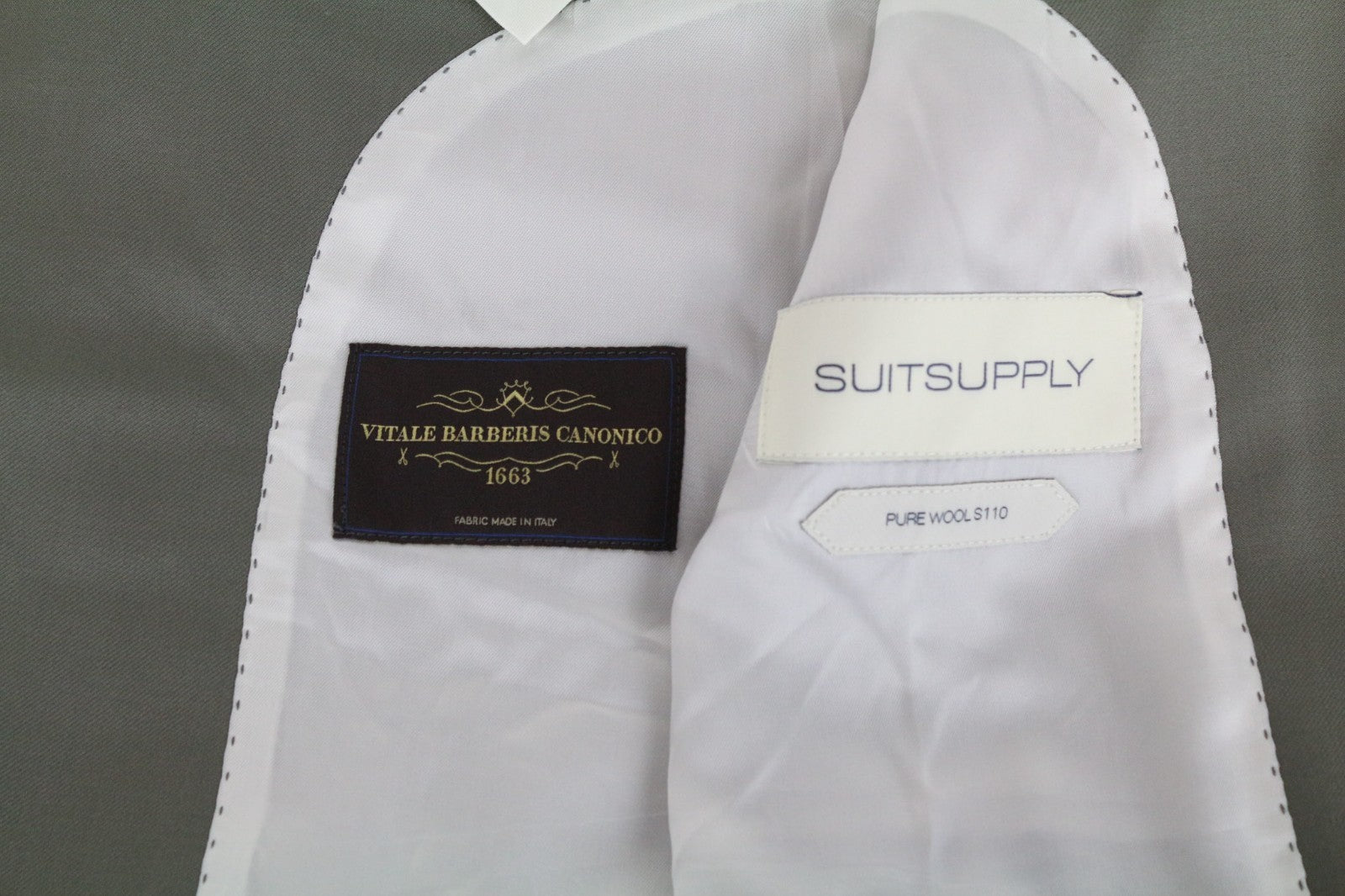 SUITSUPPLY Havana Tulip Men's Suit UK38R Slim Green Pure Wool Super 110's 2Pc