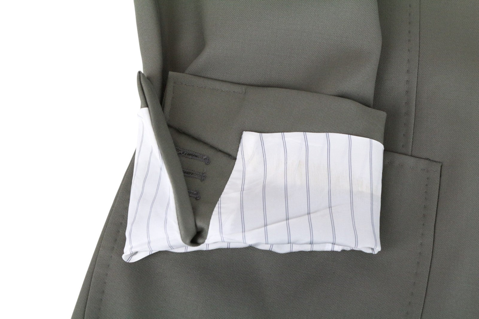 SUITSUPPLY Havana Tulip Men's Suit UK38R Slim Green Pure Wool Super 110's 2Pc