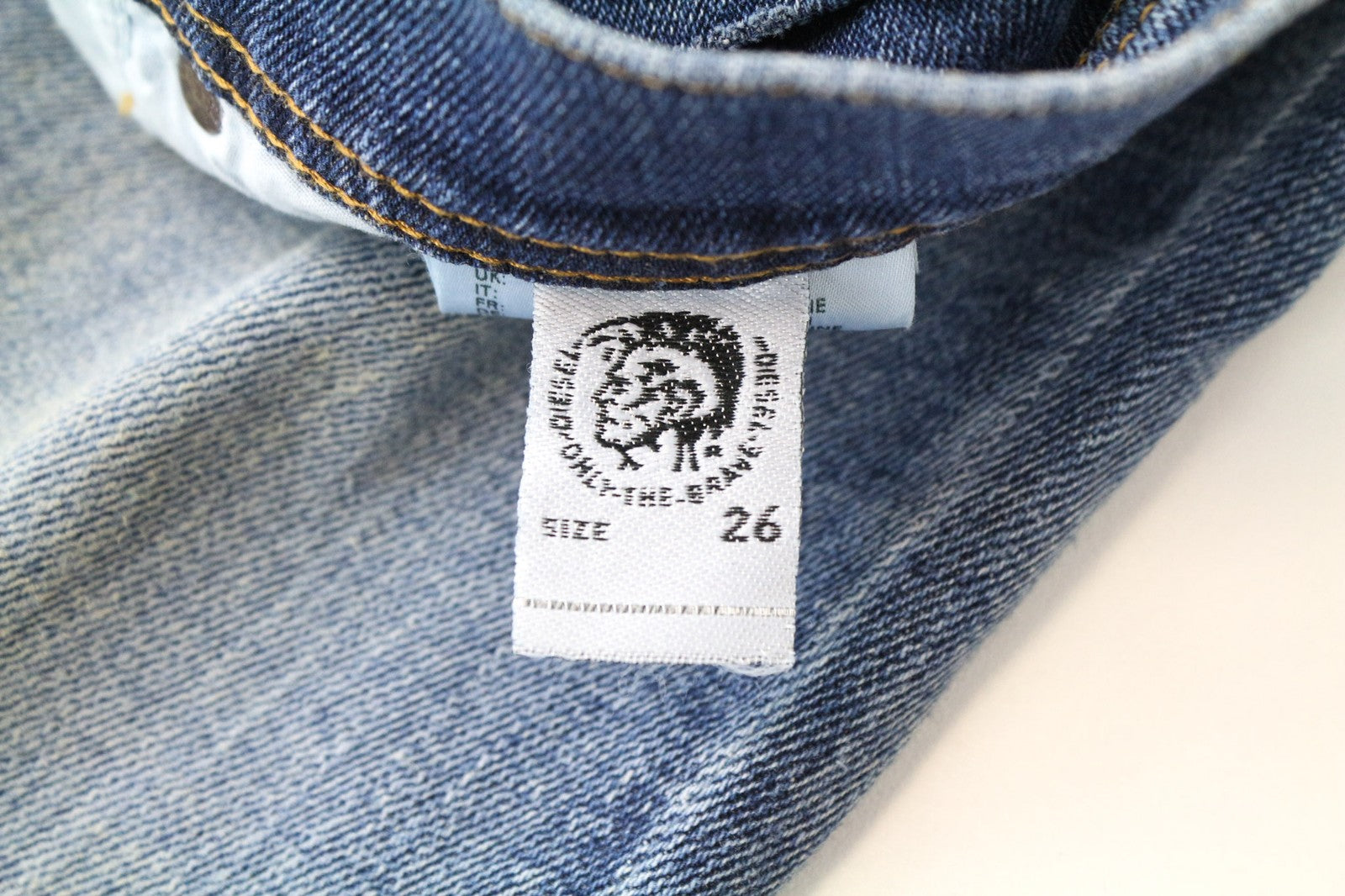 DIESEL Tepphar-X 0870H vyriški batai W26/L32 mėlyni, morkų kirpimo, tamprūs, sendinto stiliaus. 