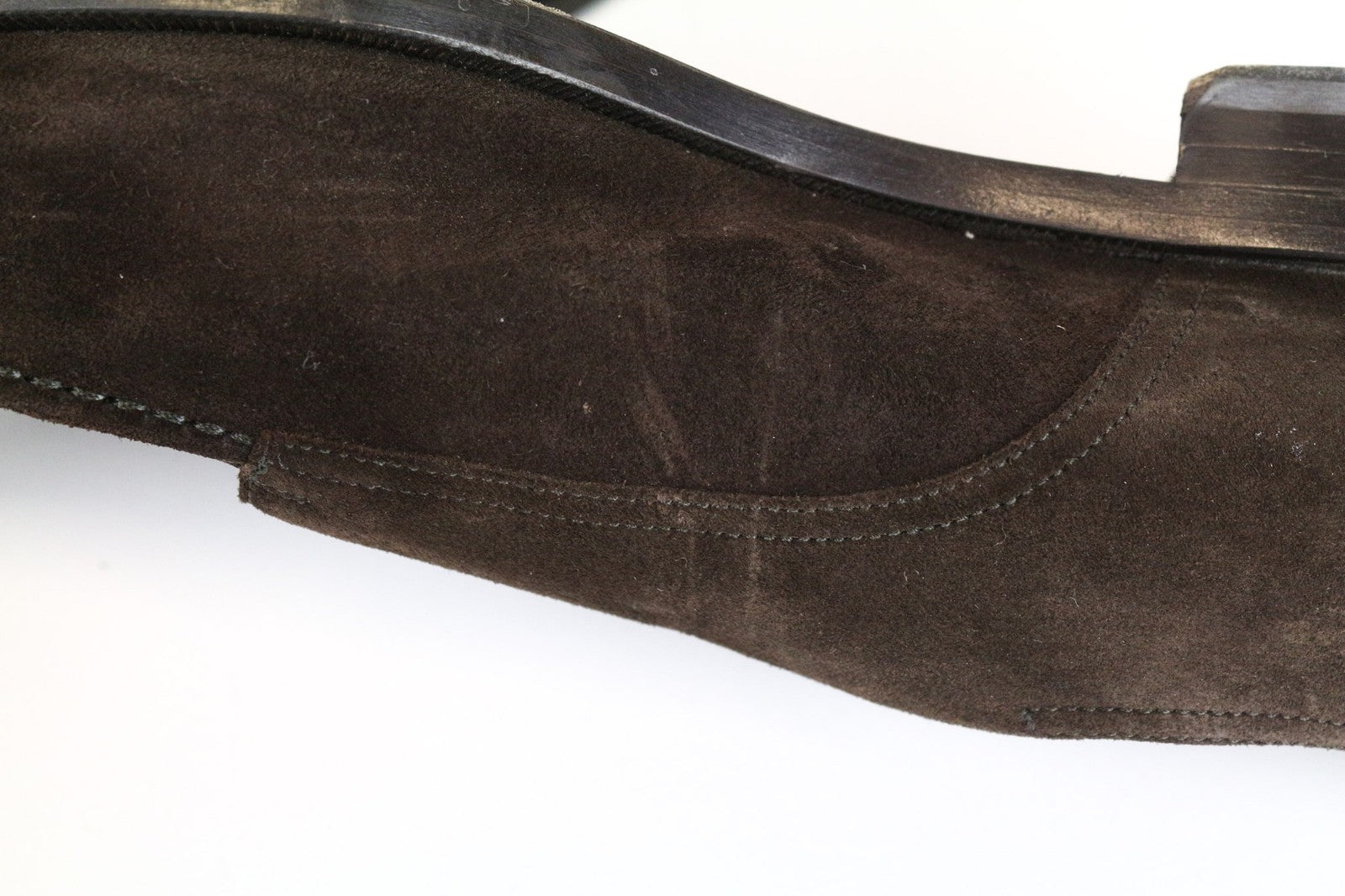 SUITSUPPLY vyriški rudi zomšiniai odiniai žemapadžiai batai su dviguba sagtimi, 44,5 dydžio, vyriški 