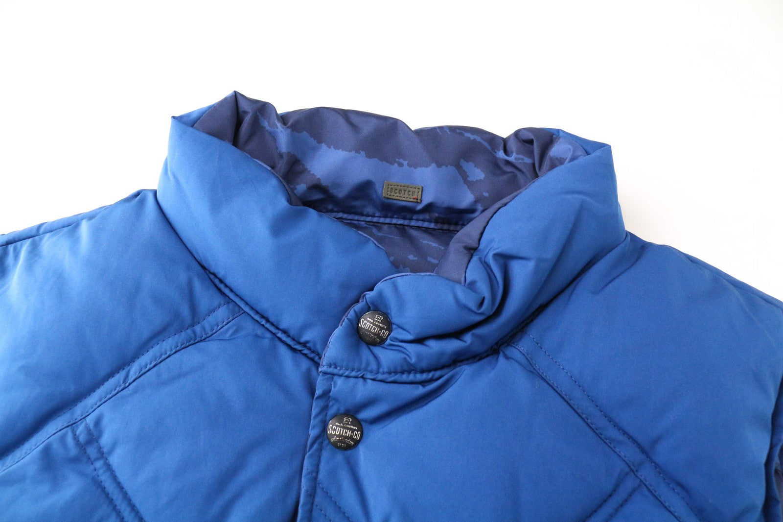 SCOTCH &amp; SODA Ams Couture vyriška liemenė su mėlyna raštuota dvipuse paminkštinta liemene M dydžio 