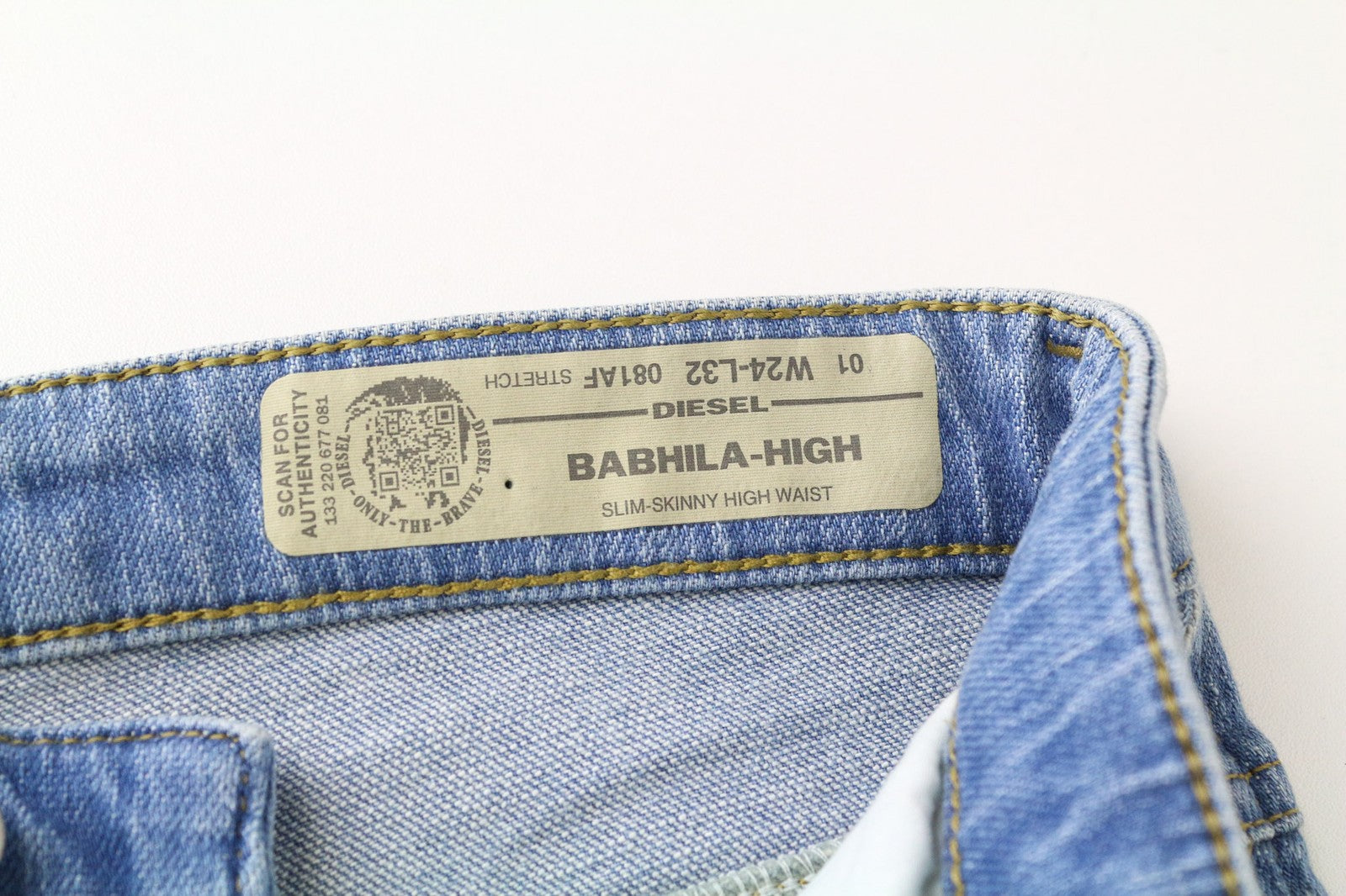 DIESEL Babhila-High 081AF Women's W24/L32 Blue Girls Slim-Skinny Fit Stretch