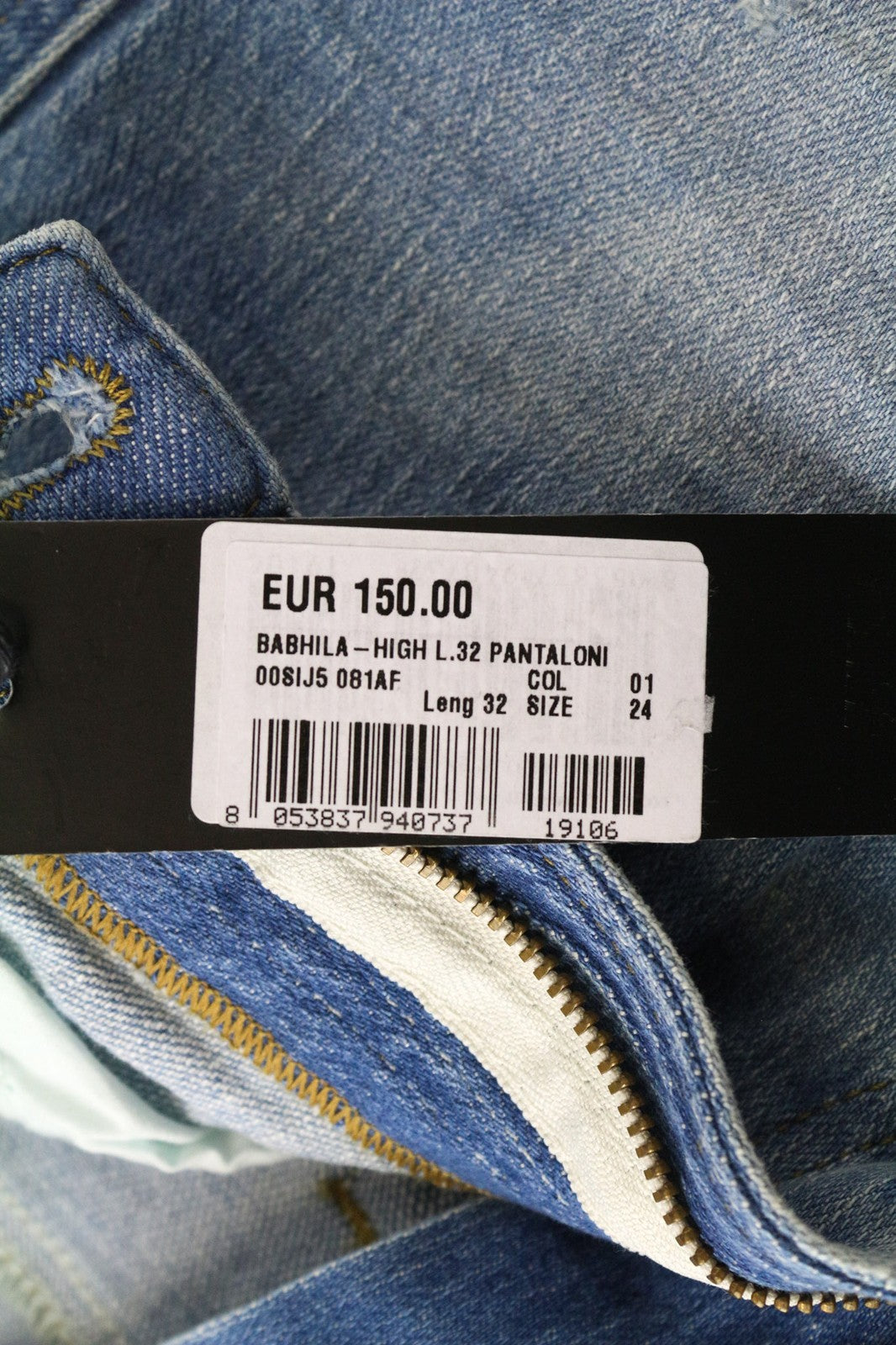 DIESEL Babhila-High 081AF Women's W24/L32 Blue Girls Slim-Skinny Fit Stretch