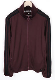 REPLAY riboto leidimo vyriškas XL dydžio bordo raudonos spalvos laisvalaikio džemperis ilgomis rankovėmis su užtrauktuku 