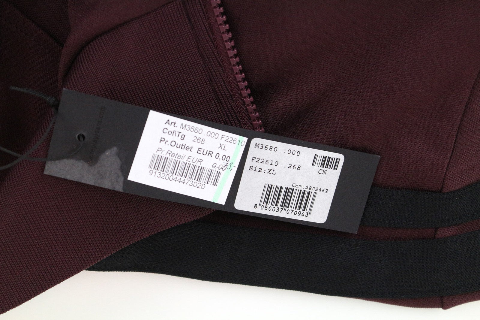 REPLAY riboto leidimo vyriškas XL dydžio bordo raudonos spalvos laisvalaikio džemperis ilgomis rankovėmis su užtrauktuku 