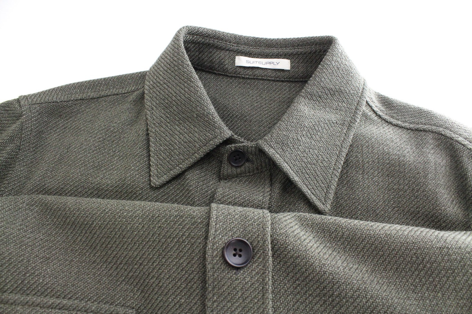 SUITSUPPLY William Men's UK44R Green Wool Cotton Mix Lightweight Casual Jacket