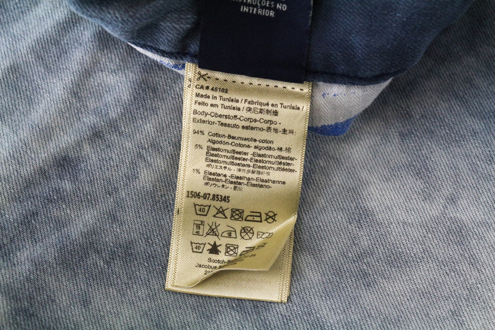 SCOTCH &amp; SODA Ralston vyriški W32/L32 mėlyni, prigludę, tamprūs medvilniniai džinsai 