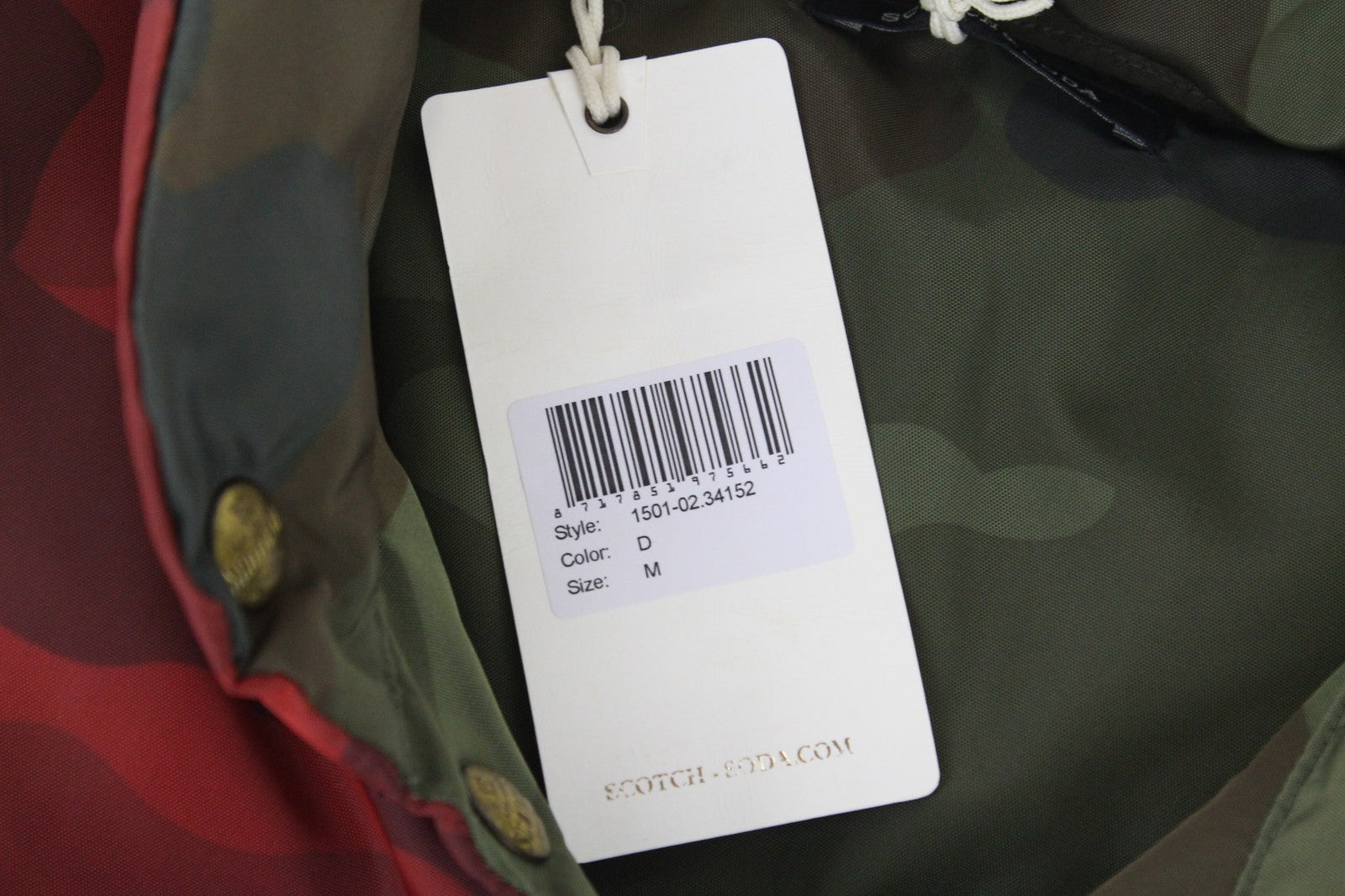 SCOTCH &amp; SODA vyriška liemenė M, raudona, dygsniuota, klasikinė, dvipusė, maskuojamojo rašto 