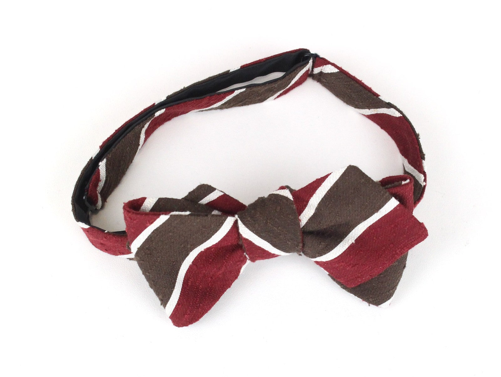 SUITSUPPLY vyriškas kaklaraištis, vieno dydžio, rudas, dryžuotas, šilkinis, užrišamas, formalus kaspinas 